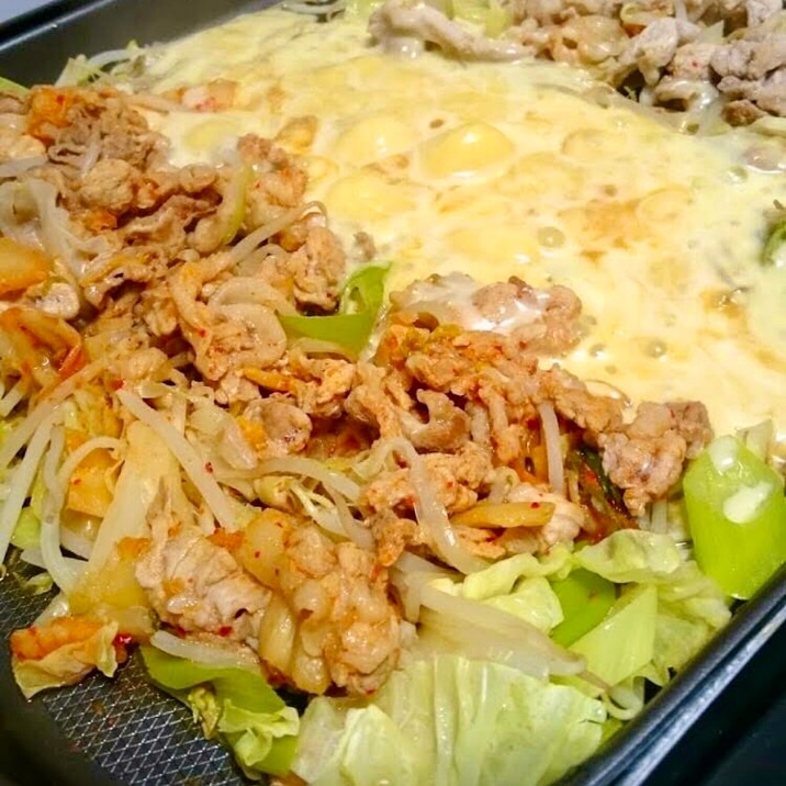 ホットプレートでチーズタッカルビ風